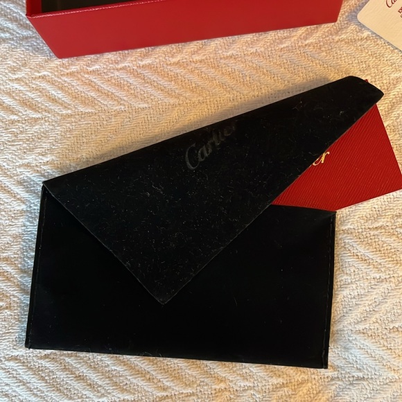 Cartier Signature Red Box with Black Cartier “Velvet” Pouch - Picture 3 of 9